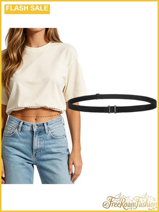 Accessories - No Show Invisible Elastic Belt Thin Waist Belt for Women Jeans